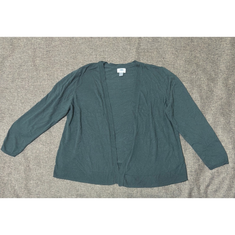 Old Navy Womens XXL Cardigan Sweater Dark Teal Open Front Knit